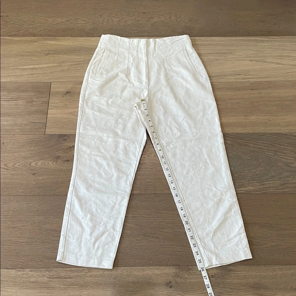 Zara Linen Blend High Waisted Pants Bloggers Fav Size Large